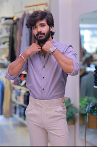 Lavender Plain Formal Shirt