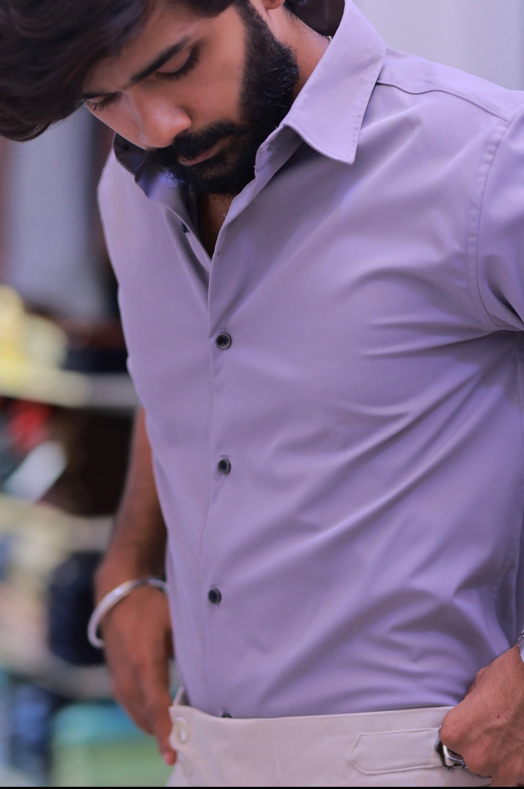 Lavender Plain Formal Shirt