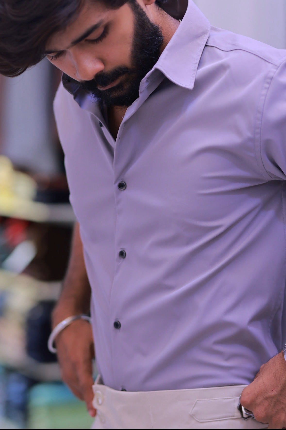 Lavender Plain Formal Shirt