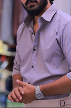 Lavender Plain Formal Shirt