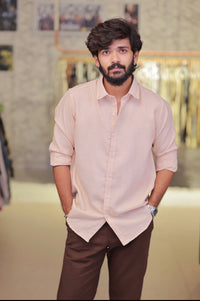 Sandal Linen Full-Hand Shirt