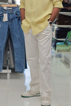 Semi-White Linen Trousers