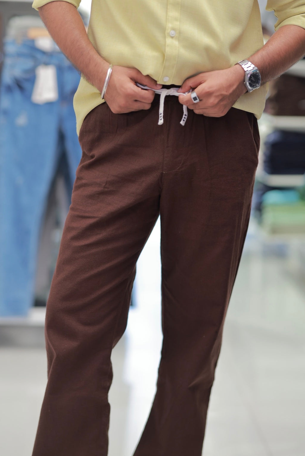 Brown Linen Trousers