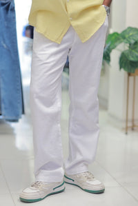 White Linen Trousers