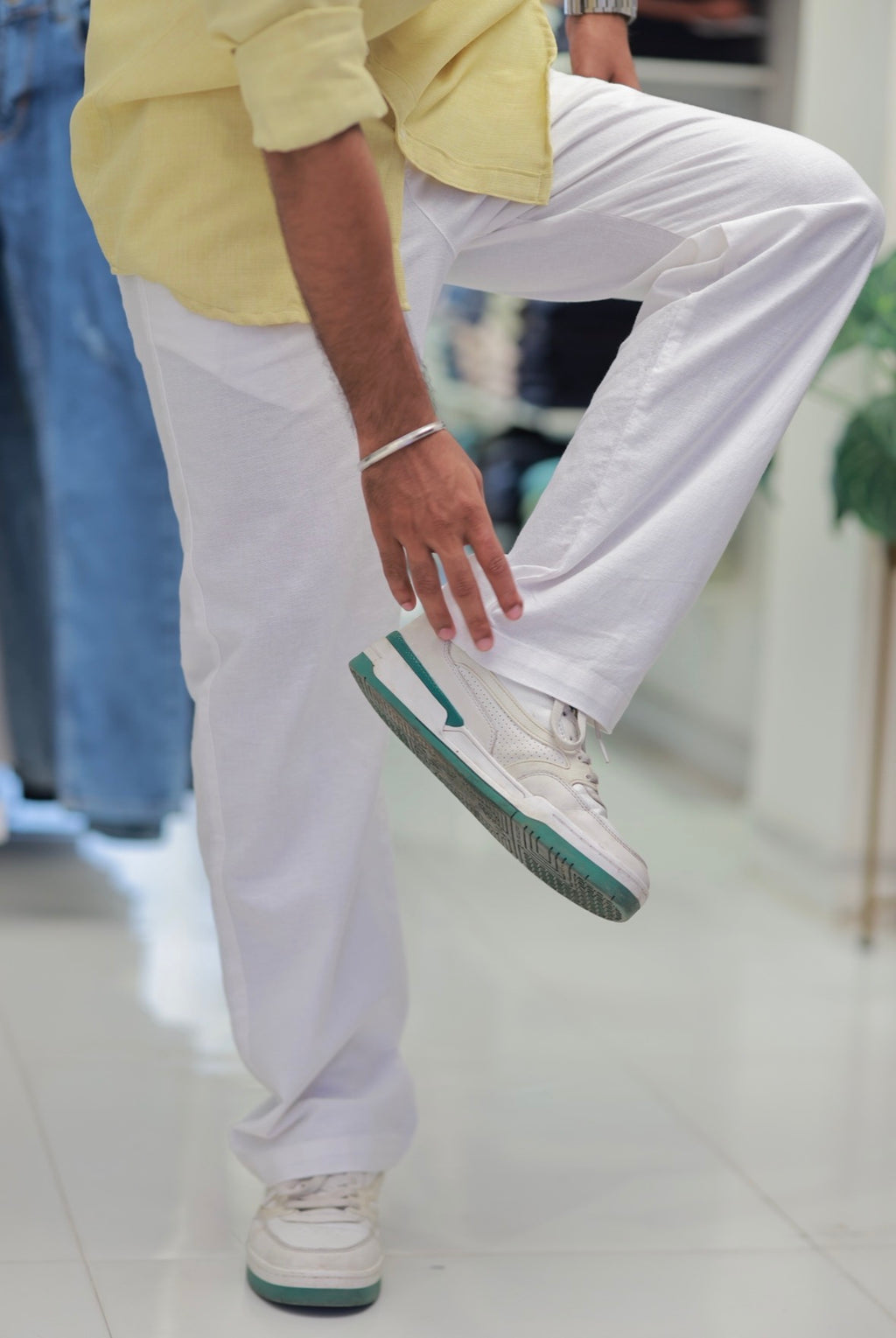 White Linen Trousers