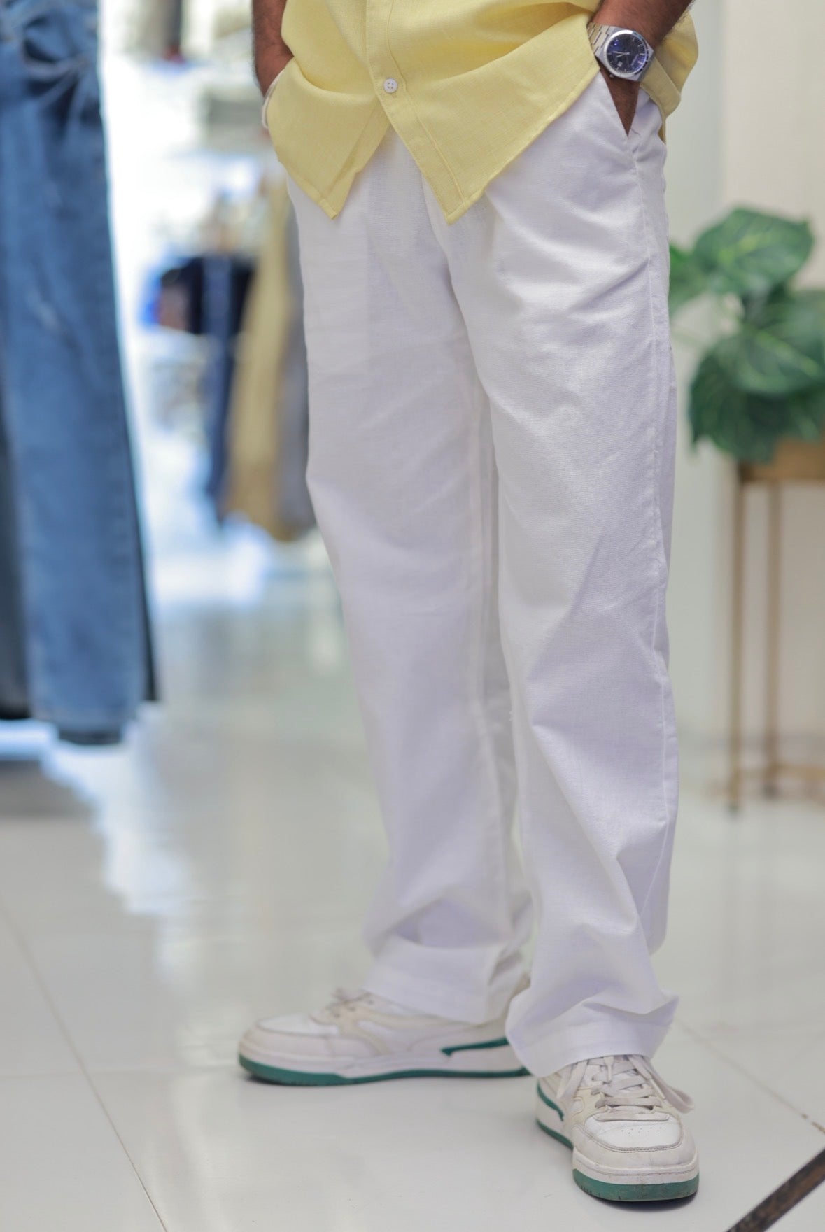 White Linen Trousers