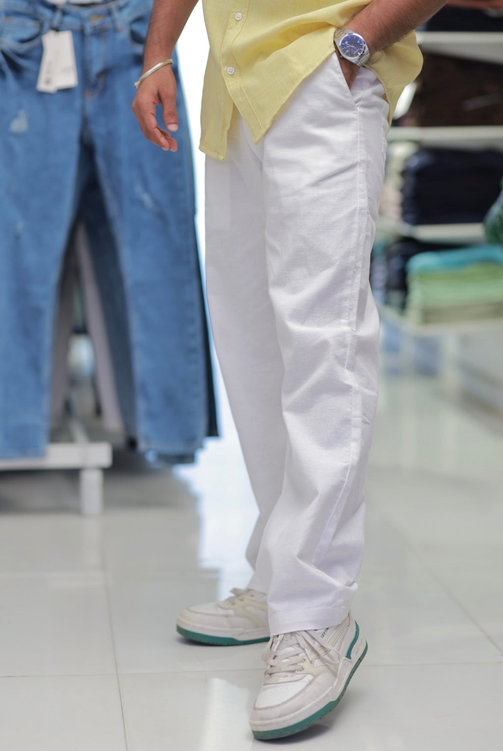 White Linen Trousers
