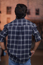 Blue Checked Full-Hand Shirt