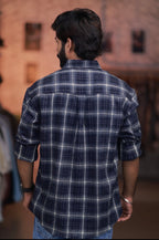 Blue Checked Full-Hand Shirt