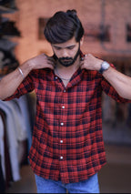 Red Checked Full-Hand Shirt