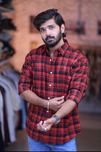 Red Checked Full-Hand Shirt