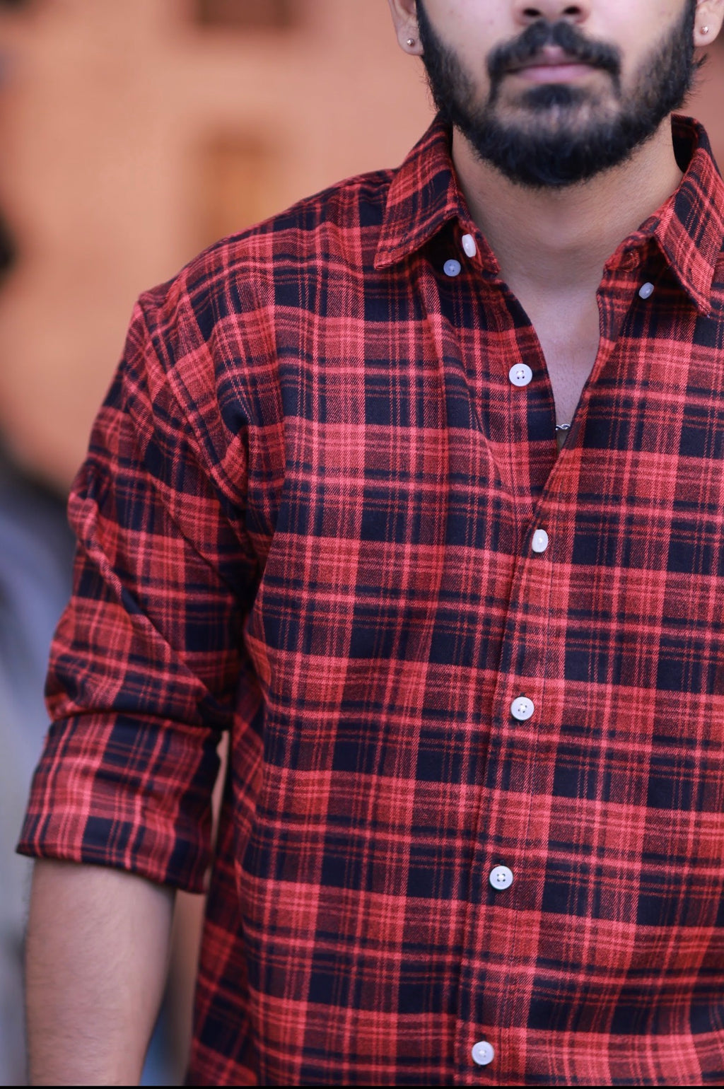 Red Checked Full-Hand Shirt
