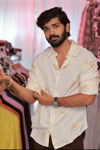 White Embroidery Full-Hand Shirt