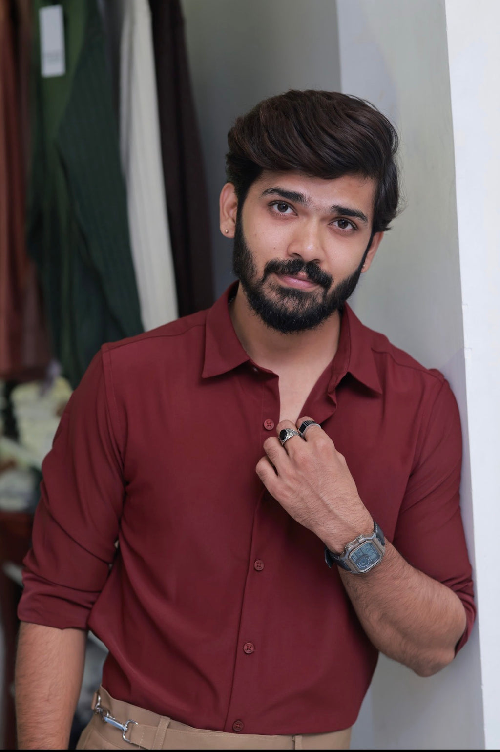 Reddish Formal Full-Hand Shirt