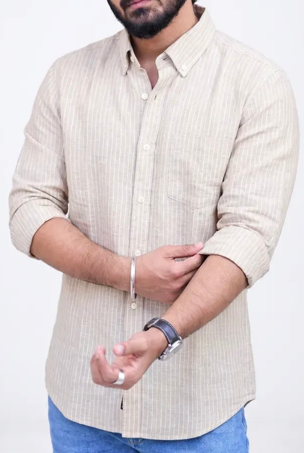 Sandal Striped Full-Hand Shirt