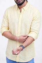 Yellow Striped Full-Hand Shirt