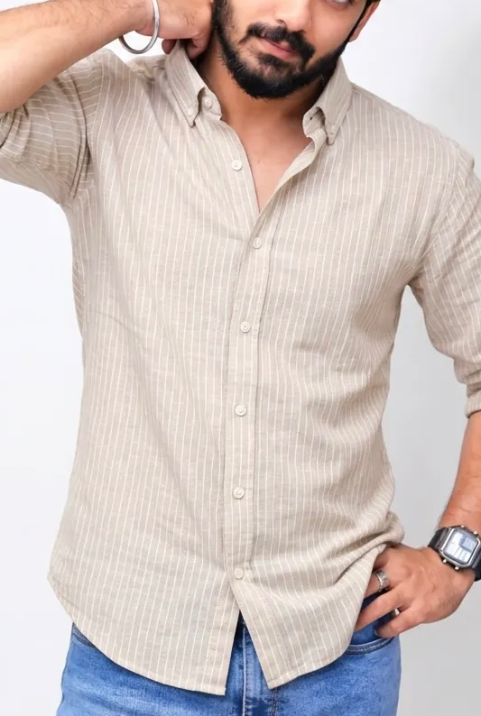 Sandal Striped Full-Hand Shirt