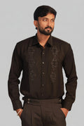 Black Stone-Work Party-Wear Shirt