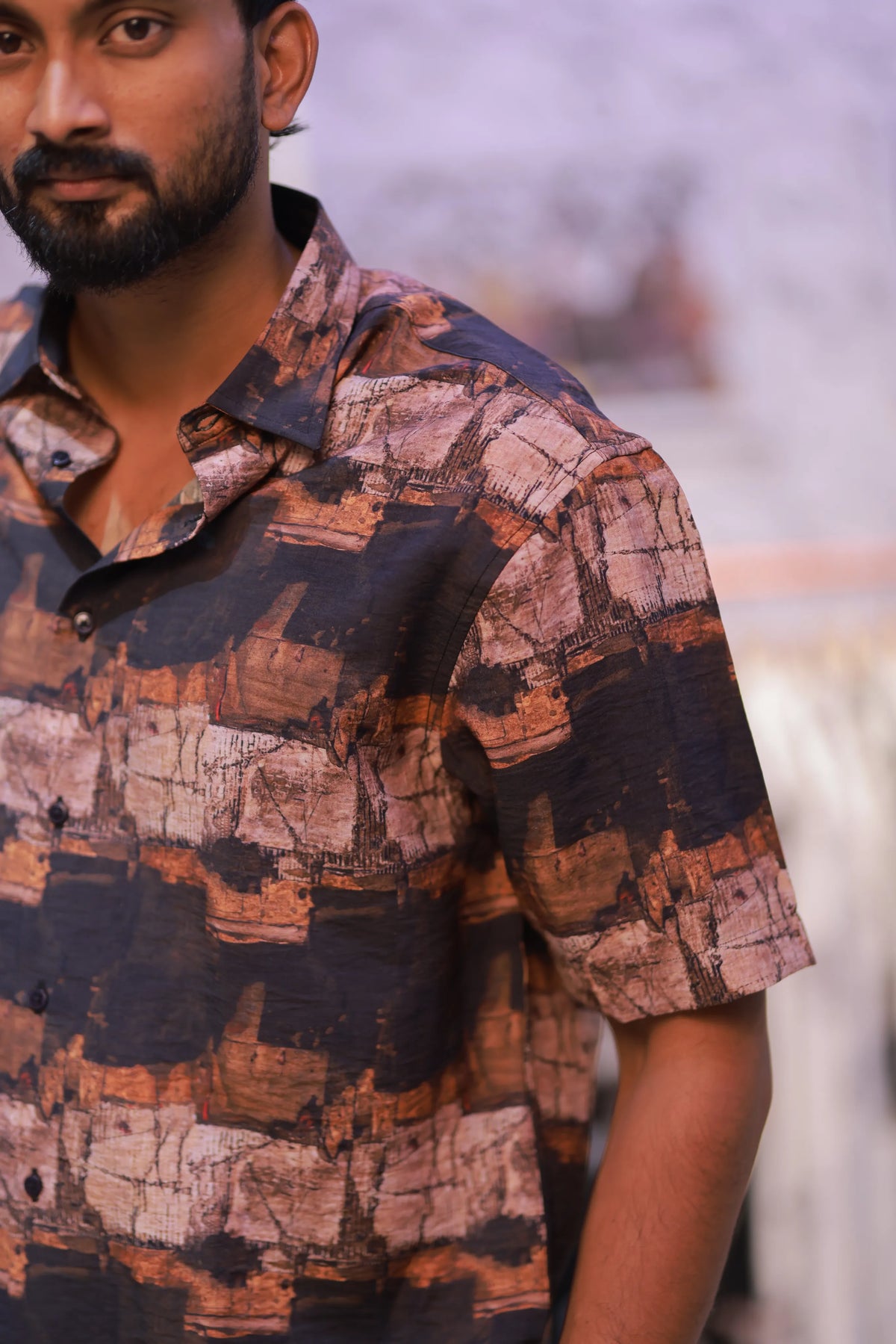 Printed Half-Hand Shirt