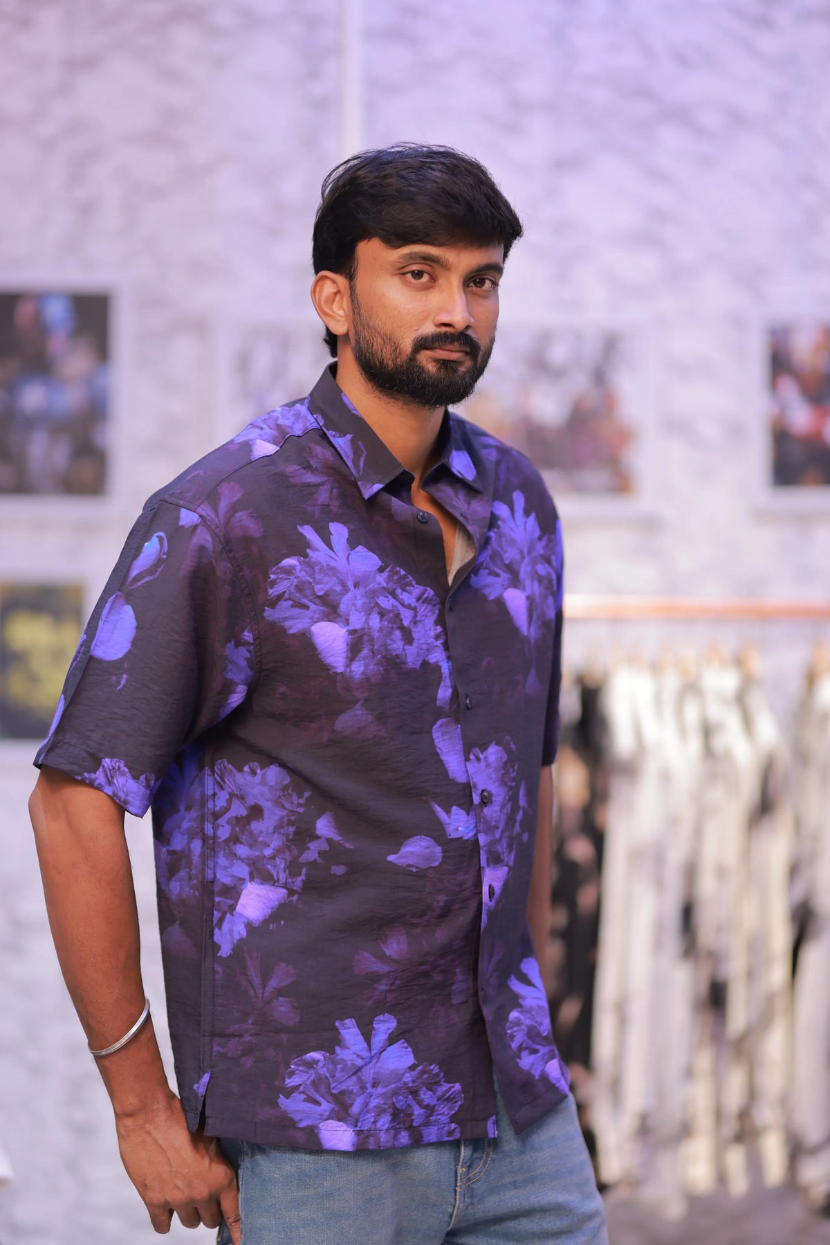 Printed Half-Hand Shirt