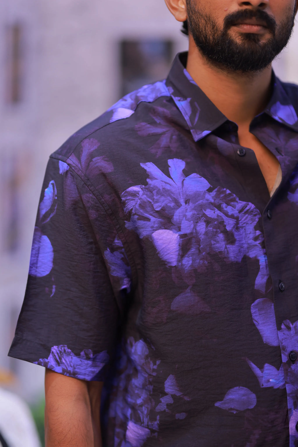 Printed Half-Hand Shirt