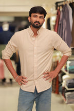 Sandal Linen Striped Full-Hand Shirt