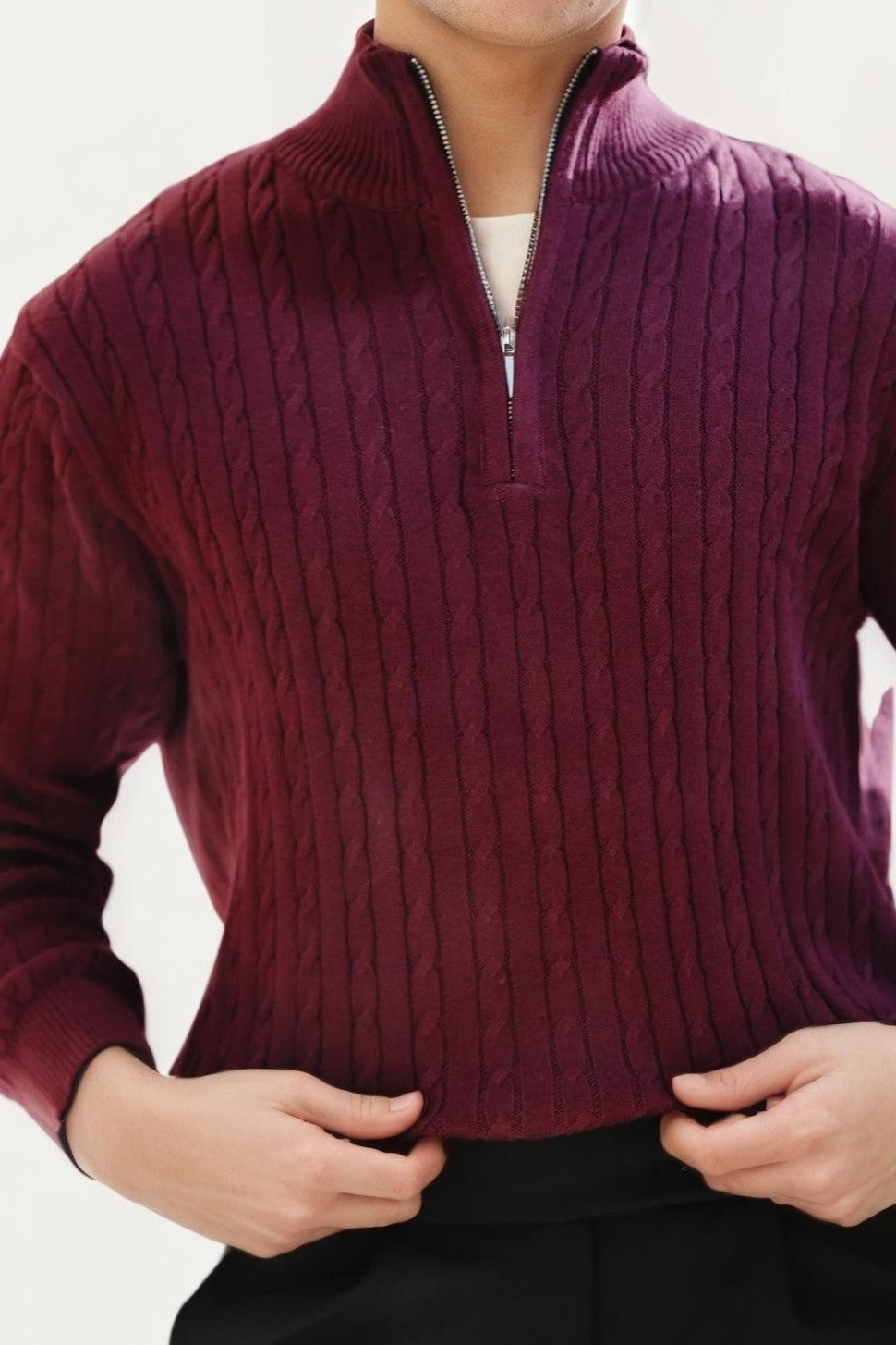 Wine Turtle Neck T-Shirt
