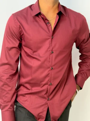 Maroon Plain Formal Shirts