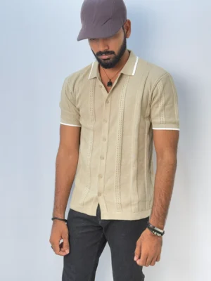 Cream Polo T-Shirt