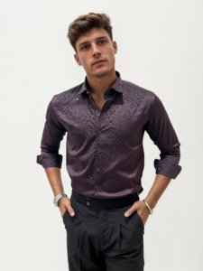 Purple Embellished Elite Shirt