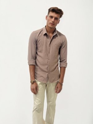 Linen Crushed Regular Fit Shirt