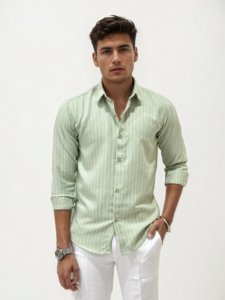 Lime Green Slim Fit Shirt