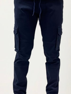 Navy Blue Cargo Joggers