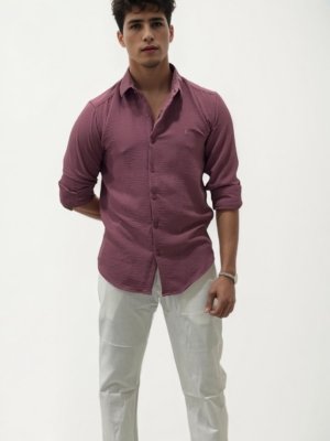 Crisp White Linen Trousers