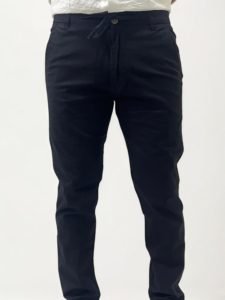 Charcoal Black Linen Trousers