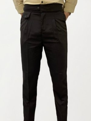 Dark Brown Slim Fit Ghurka Trousers