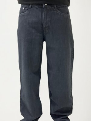 Dark Grey Baggy Denim Jeans
