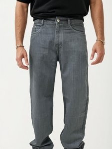 Grey Baggy Denim Jeans