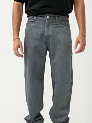 Grey Baggy Denim Jeans