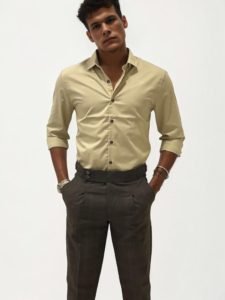 Dark Brown Checked Gurkha Trousers