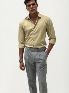 Grey Checked Gurkha Trousers