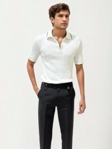 Jet Black Slim Fit Gurkha Trousers