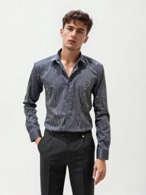 Blue Stone Work Party Wear