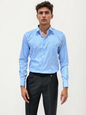 Light Blue Stone Work Party Wear