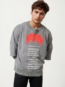 Printed Round Neck Sweat Shirt