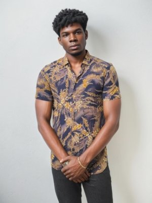 Viscos Half-Hand Printed Shirt