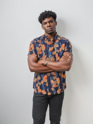 Viscos Half-Hand Printed Shirt