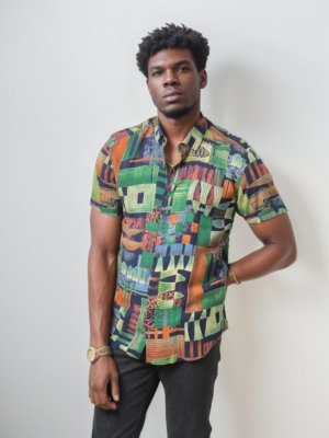 Viscos Half-Hand Printed Shirt