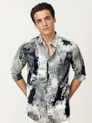 Marble Abstract Printed Fullhand Shirt