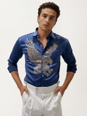 Blue Eagle Stone Work Party Wear